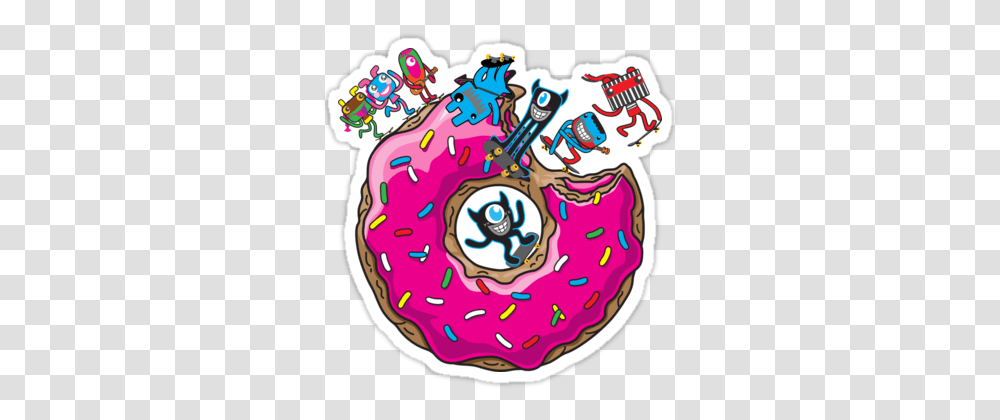 Plushism Check Out My My Skate Donut Sticker In Redbubble, Birthday Cake, Dessert, Food, Doodle Transparent Png