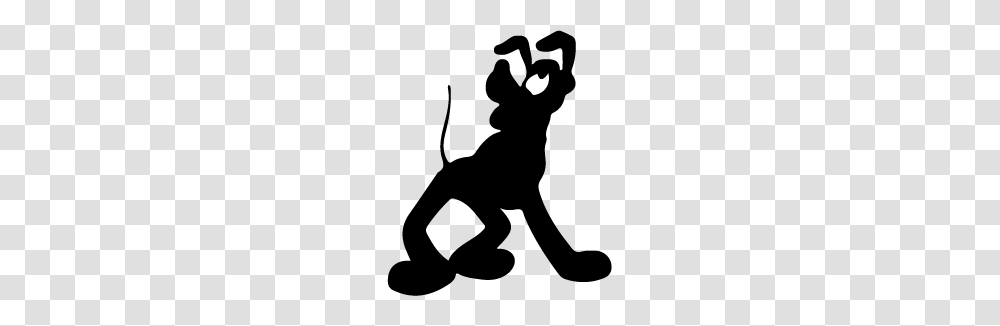Pluto Disney, Character, Silhouette, Stencil, Person Transparent Png