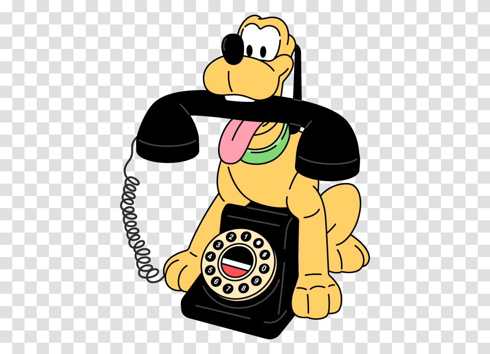 Pluto Novelty Phone Cartoon, Electronics, Dial Telephone Transparent Png
