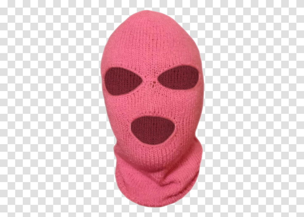 Plz Pink Ski Mask, Pillow, Cushion, Knitting, Plush Transparent Png
