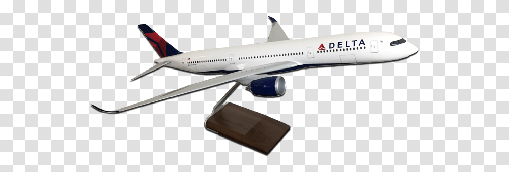 Pm Delta A350 900 1100 Scale Model Aircraft, Airplane, Vehicle, Transportation, Airliner Transparent Png