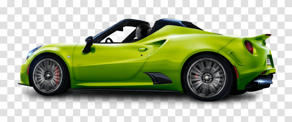 Alfa Romeo 4C Lime Car Image, Vehicle, Transportation, Automobile, Tire Transparent Png