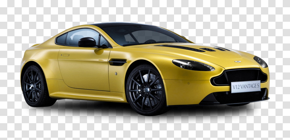 Aston Martin V12 Vantage S Yellow Car Image, Vehicle, Transportation, Automobile, Wheel Transparent Png