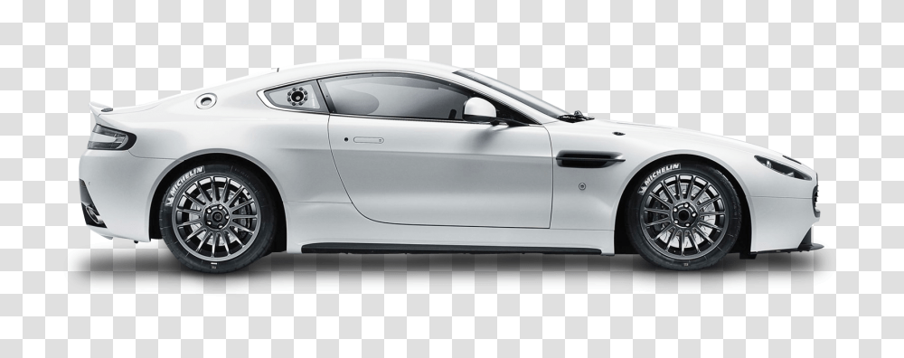 Aston Martin Vantage GT4 White Car Image, Sedan, Vehicle, Transportation, Tire Transparent Png