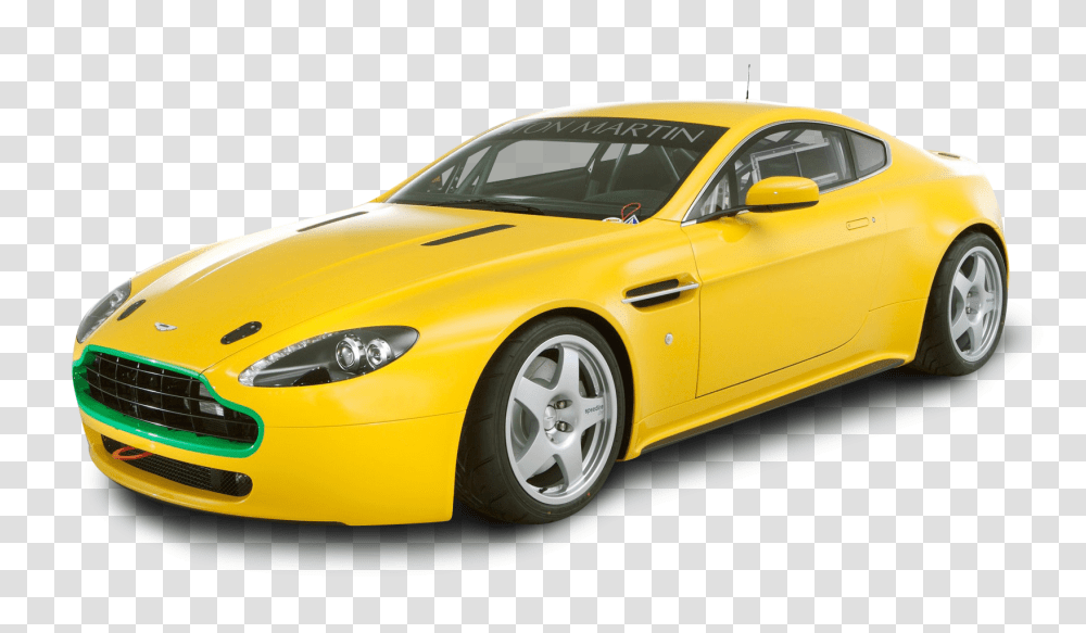 Aston Martin Vantage N24 Yellow Car Image, Vehicle, Transportation, Wheel, Machine Transparent Png