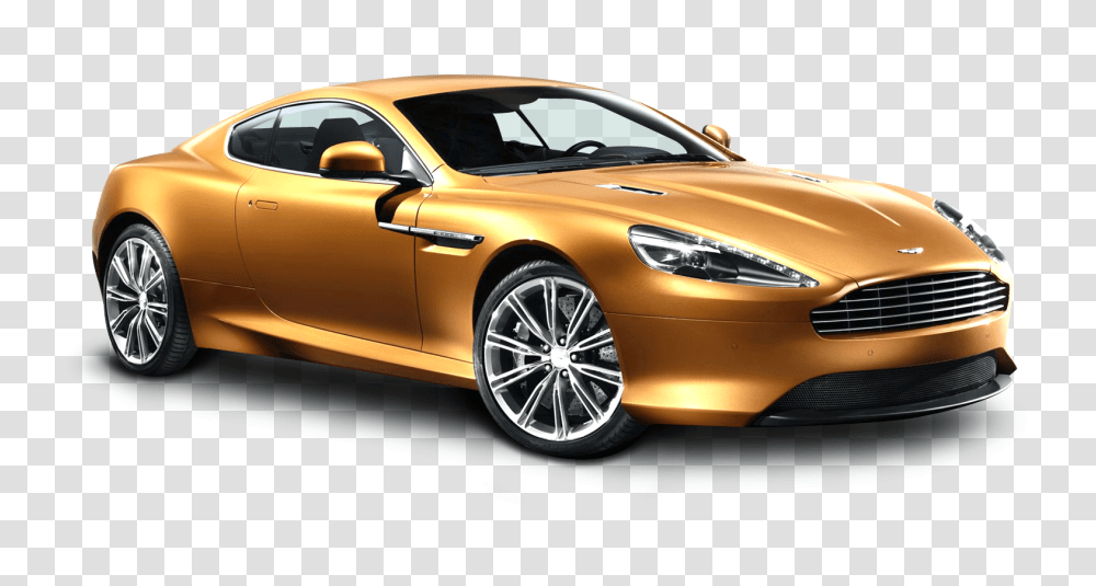 Aston Martin Virage Gold Car Image, Vehicle, Transportation, Sedan, Alloy Wheel Transparent Png