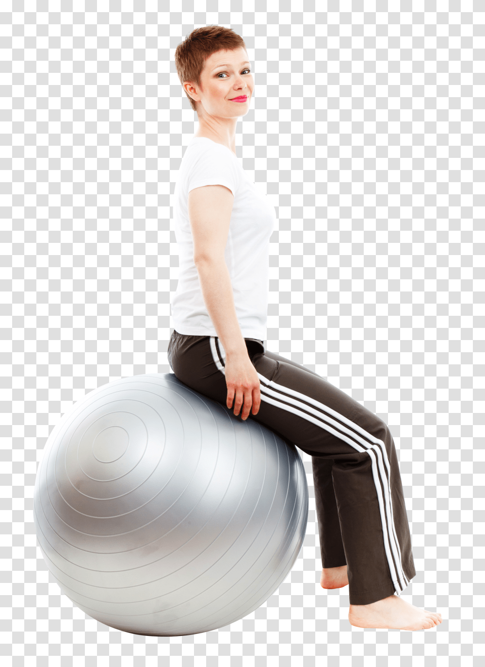 Beautiful Girl Doing Exercises With Ball Image, Person, Sphere, Female Transparent Png