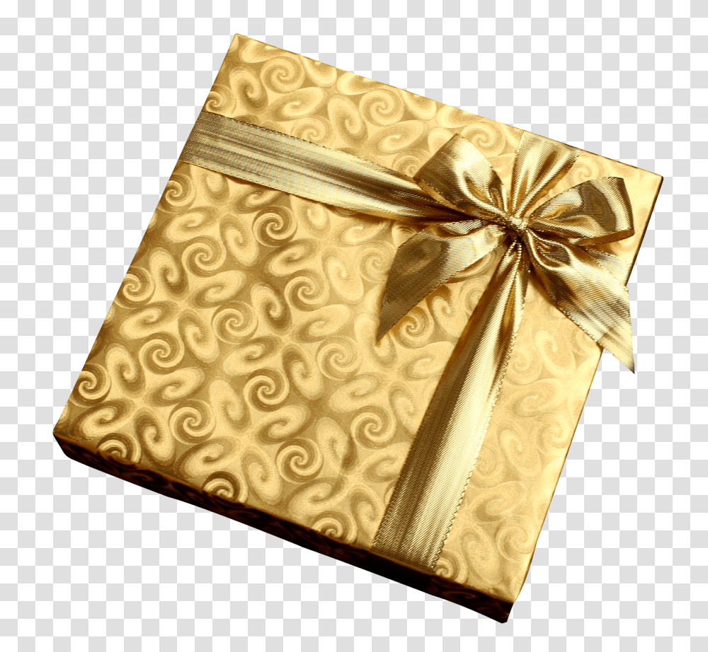 Birthday Present Image, Gift, Rug, Gold Transparent Png