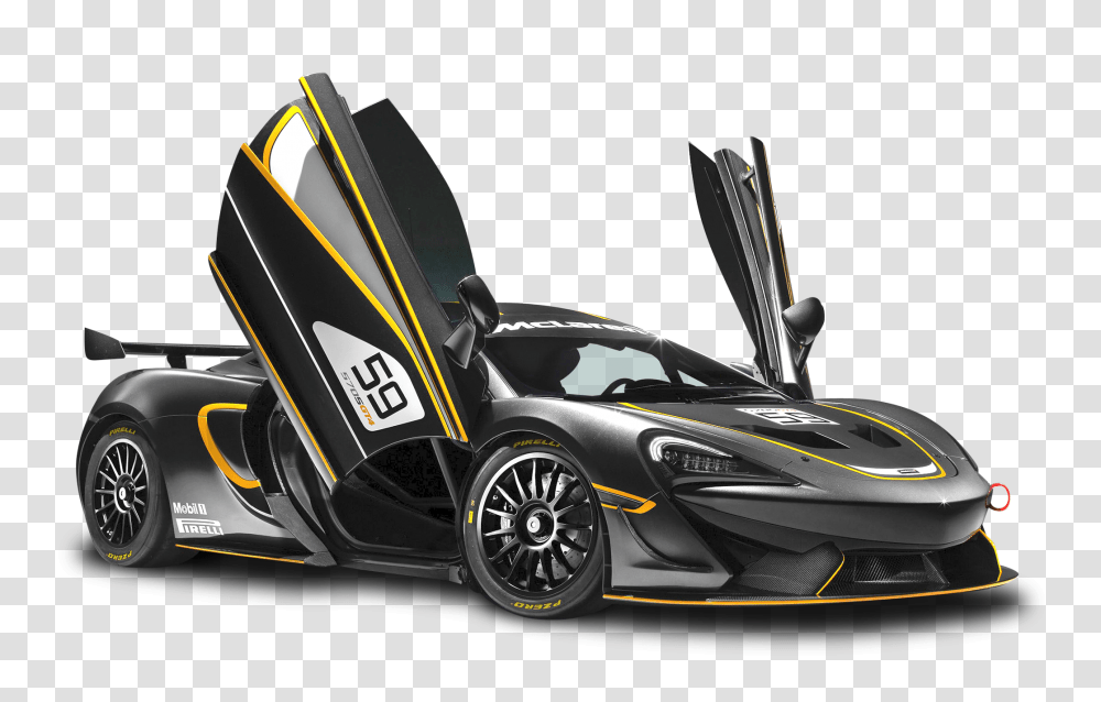 Black McLaren 570S GT4 Sports Car Image, Vehicle, Transportation, Automobile, Race Car Transparent Png