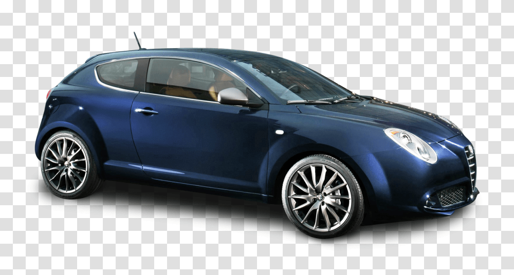 Blue Alfa Romeo Mito Car Image, Tire, Wheel, Machine, Vehicle Transparent Png