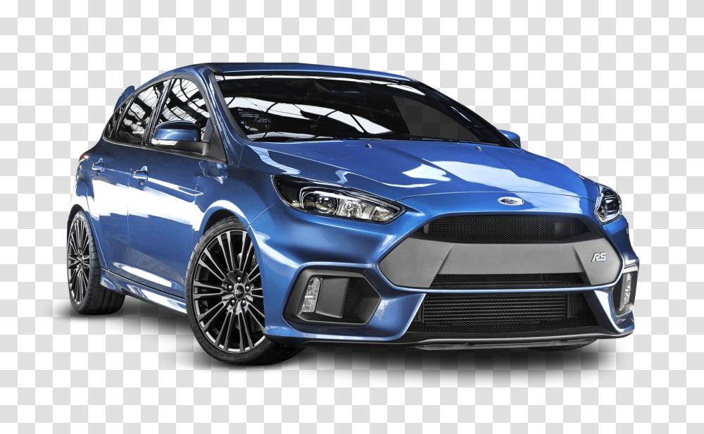 Blue Ford Focus RS Car Image, Vehicle, Transportation, Automobile, Tire Transparent Png