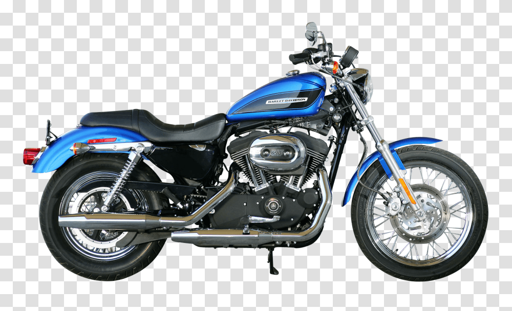 Blue Harley Davidson Motorcycle Bike Side View Image, Transport, Vehicle, Transportation, Wheel Transparent Png