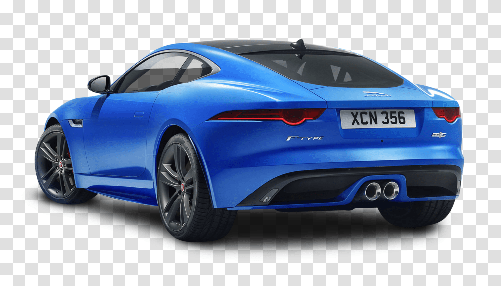 Blue Jaguar F TYPE Back View Car Image, Vehicle, Transportation, Automobile, Sports Car Transparent Png