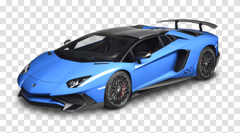 Blue Lamborghini Aventador Car Image, Vehicle, Transportation, Automobile, Sports Car Transparent Png