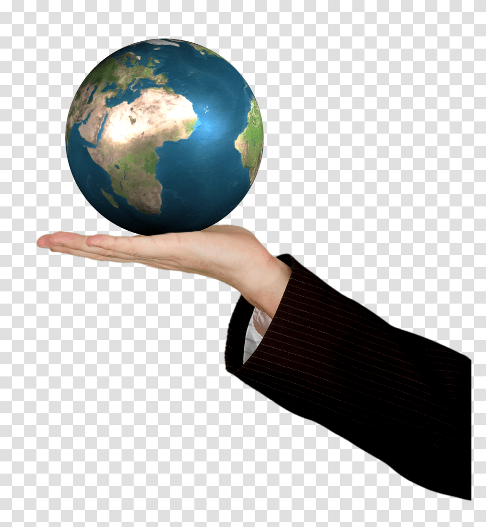 Business Woman Holding The World Image, Person, Outer Space, Astronomy, Universe Transparent Png