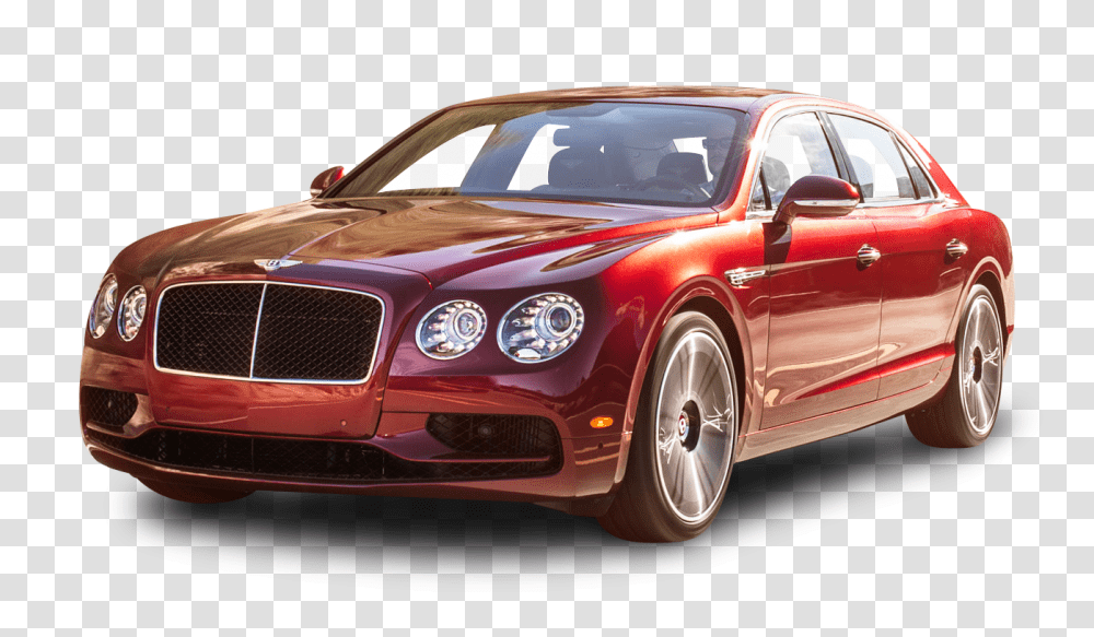 Cherry Red Bentley Flying Spur V8 S Car Image, Vehicle, Transportation, Tire, Wheel Transparent Png