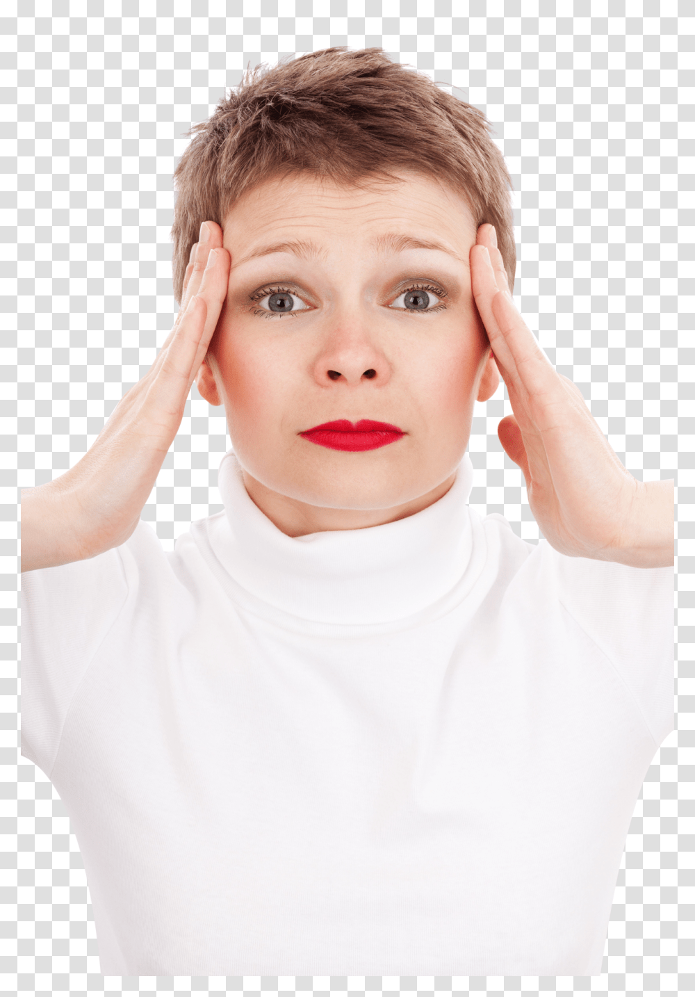 Close Up Portrait Of Woman Suffering From Headache Image, Person, Face, Human, Skin Transparent Png