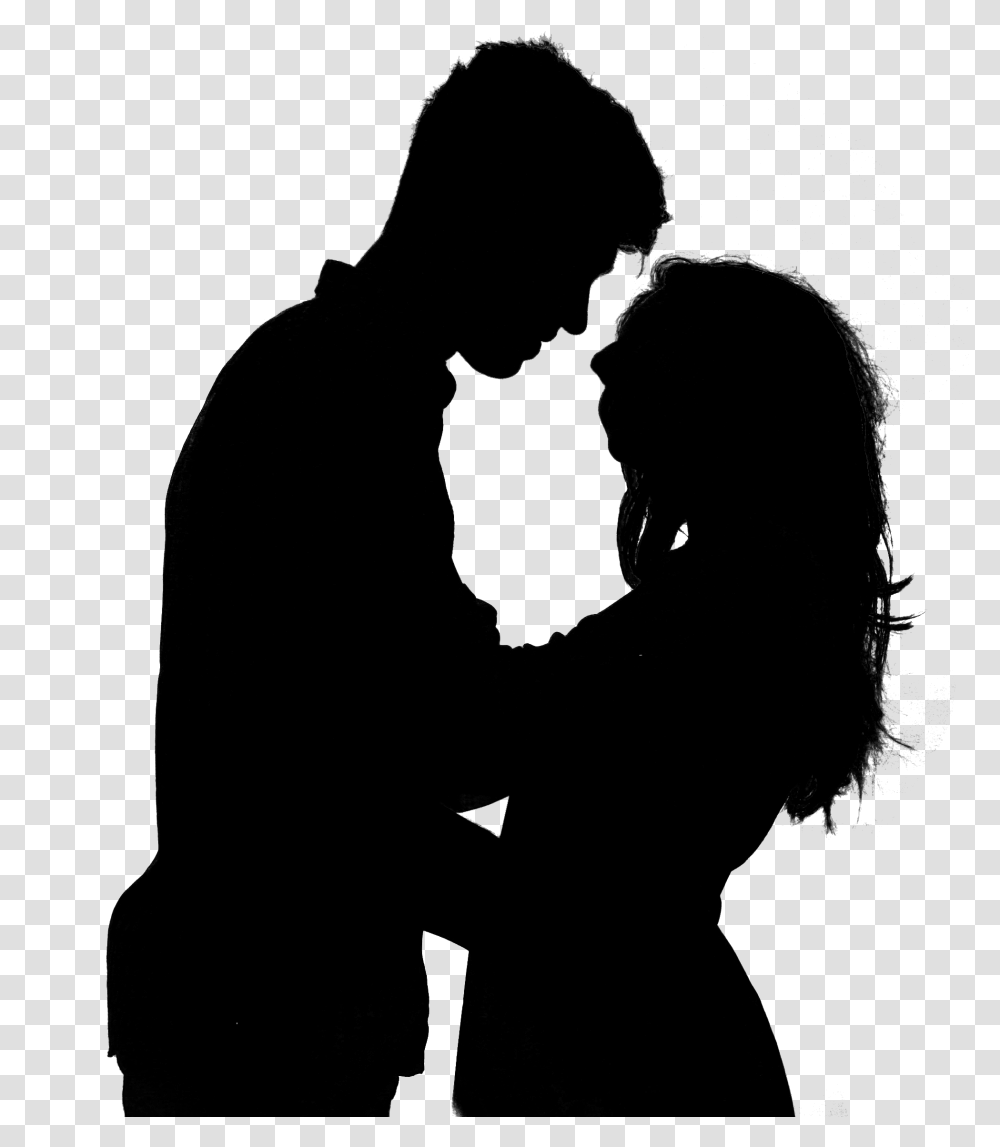 Couple Silhouette Image, Person, Human, Kneeling, Kissing Transparent Png