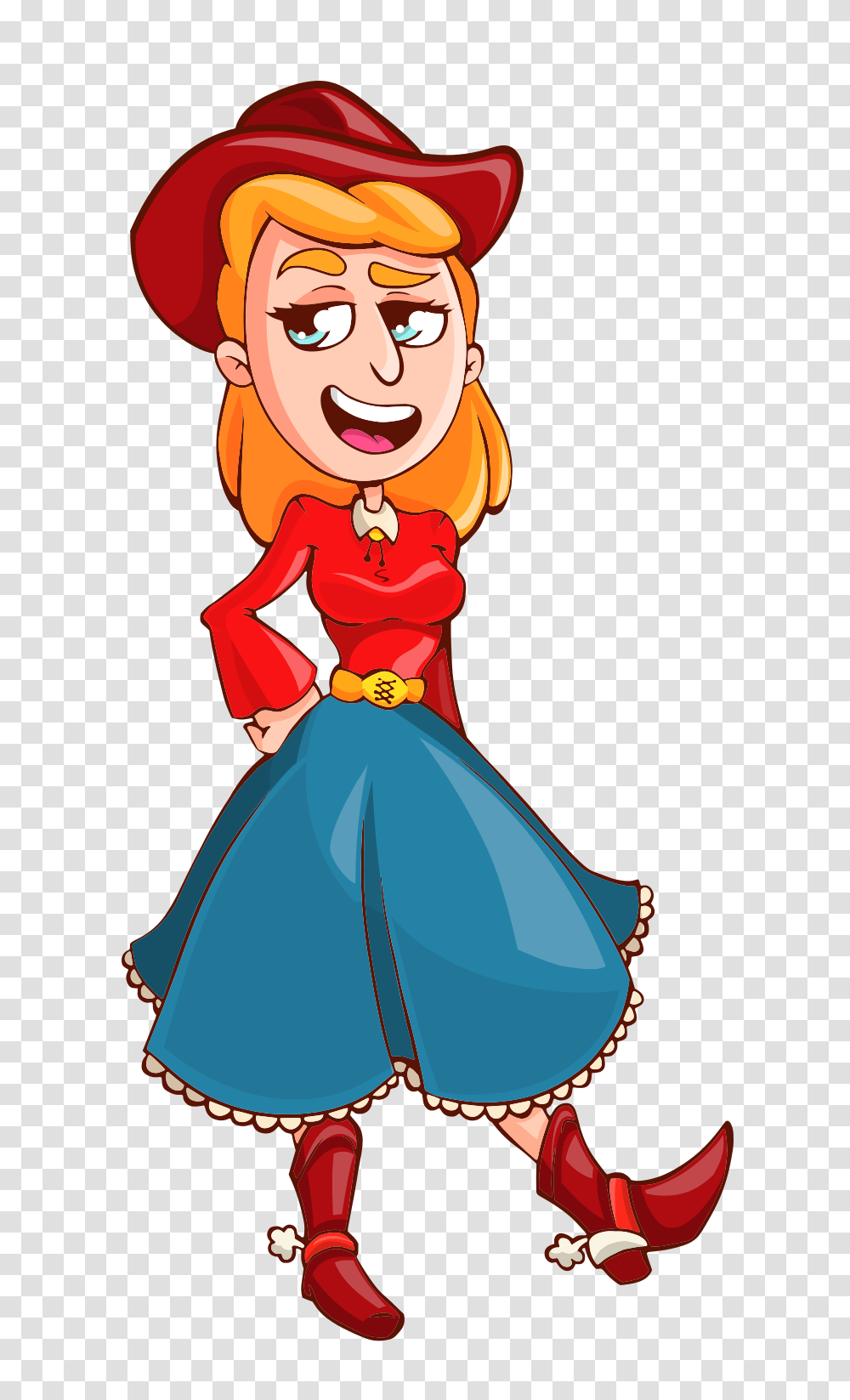 Cowboy Girl Vector Image, Costume, Dress, Person Transparent Png