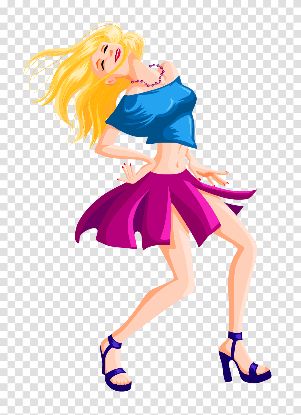 Dancing Girl Vector Image, Person, Purple Transparent Png