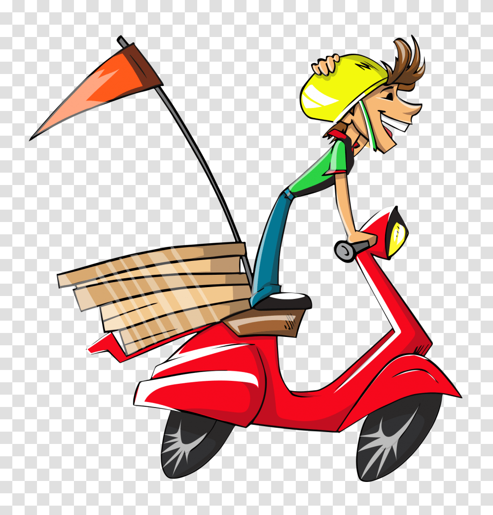 Delivery Boy Vector Image, Lawn Mower, Tool, Helmet Transparent Png