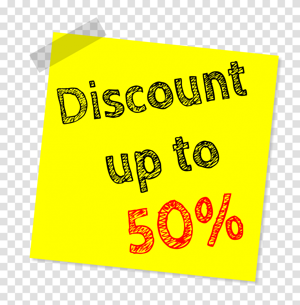 Discount Sticky Note Image, Advertisement, Word, Label Transparent Png