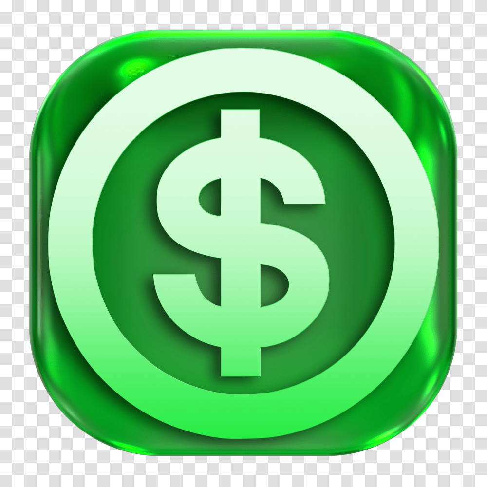 Dollar Image, Green, Number Transparent Png