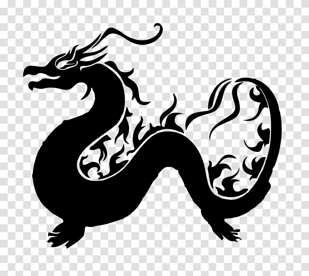 Dragon Tattoo Image, Cross, Silhouette, Machine, Stencil Transparent Png