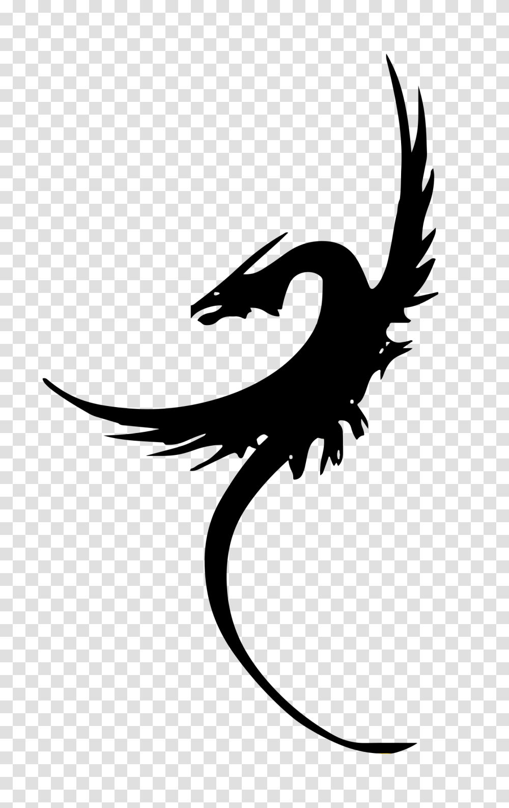 Dragon Tattoo Image, Cross, Silhouette, Emblem Transparent Png