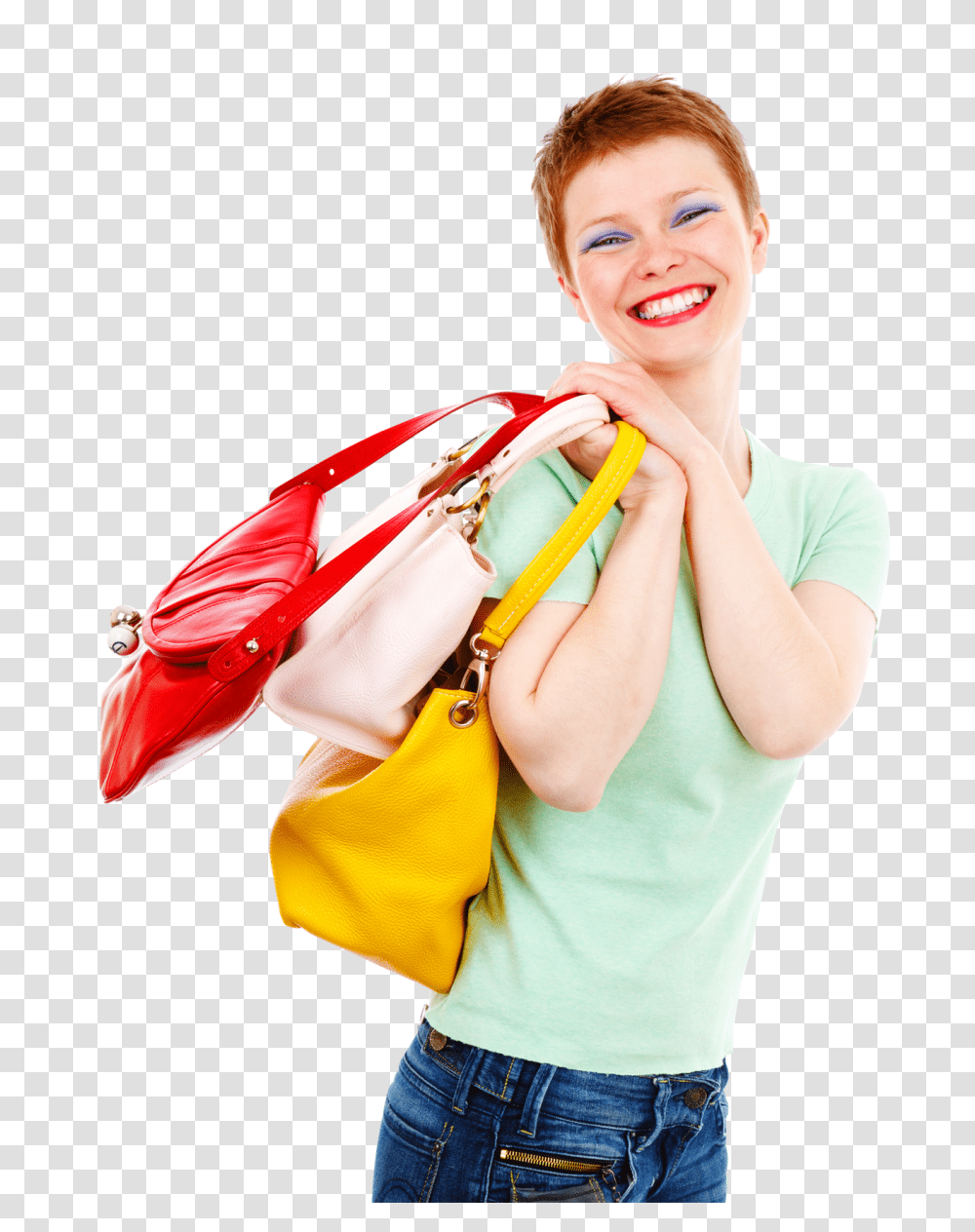 Fashion Woman Holding Handbags Image, Person, Human, Accessories, Accessory Transparent Png