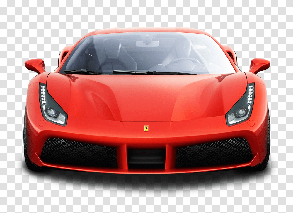 Ferrari 488 GTB Red Car Image, Vehicle, Transportation, Automobile, Windshield Transparent Png
