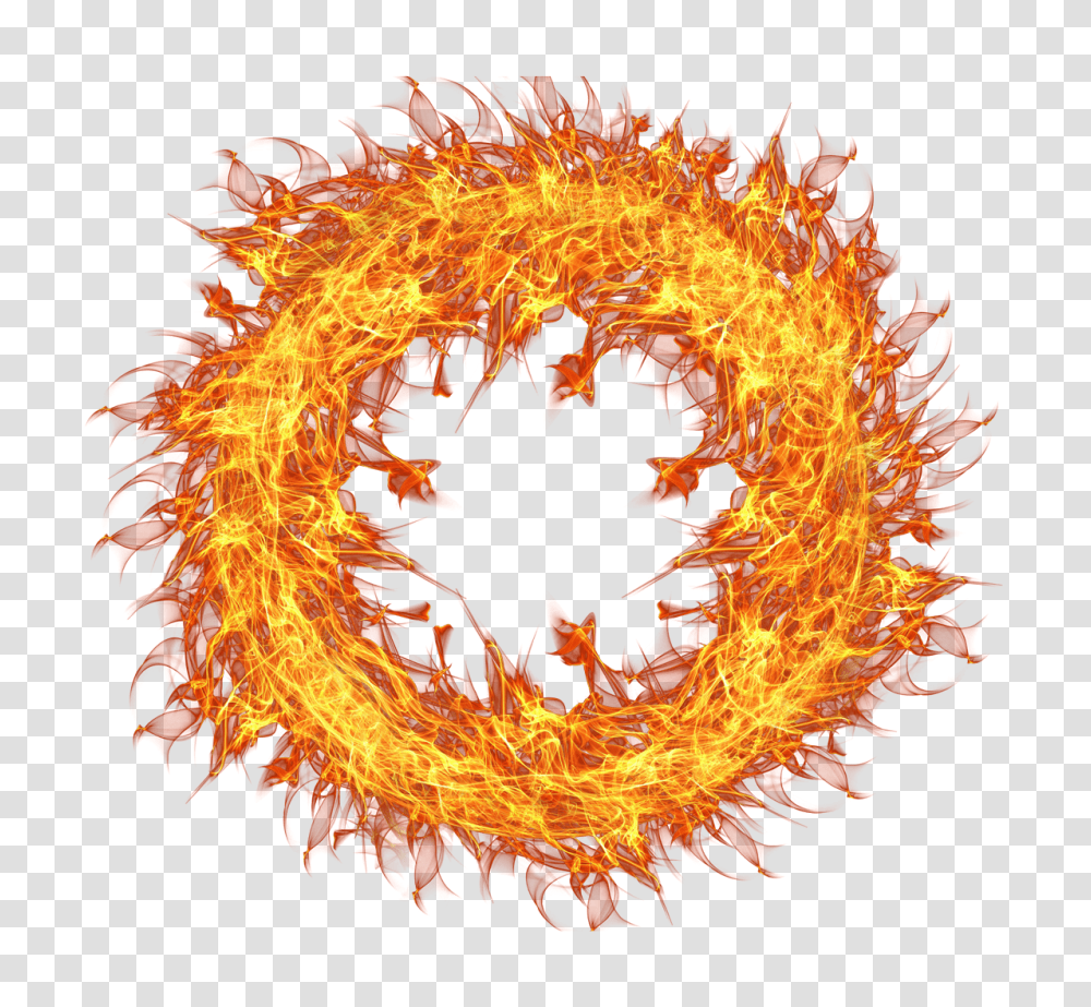 Fire Flame Circle Image, Nature, Ornament, Pattern, Fractal Transparent Png