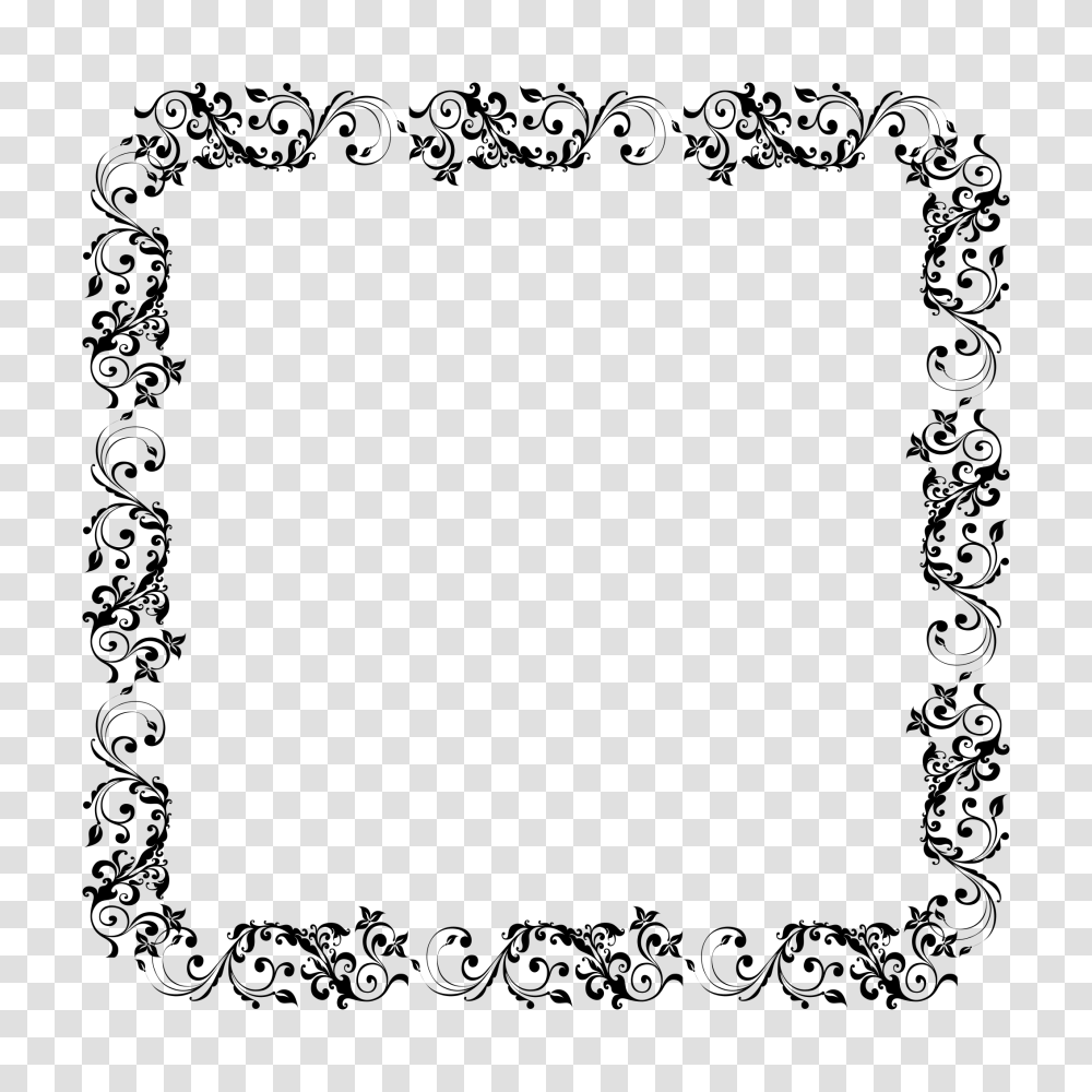 Floral Border Image, White Board, Screen, Electronics, Pillow Transparent Png