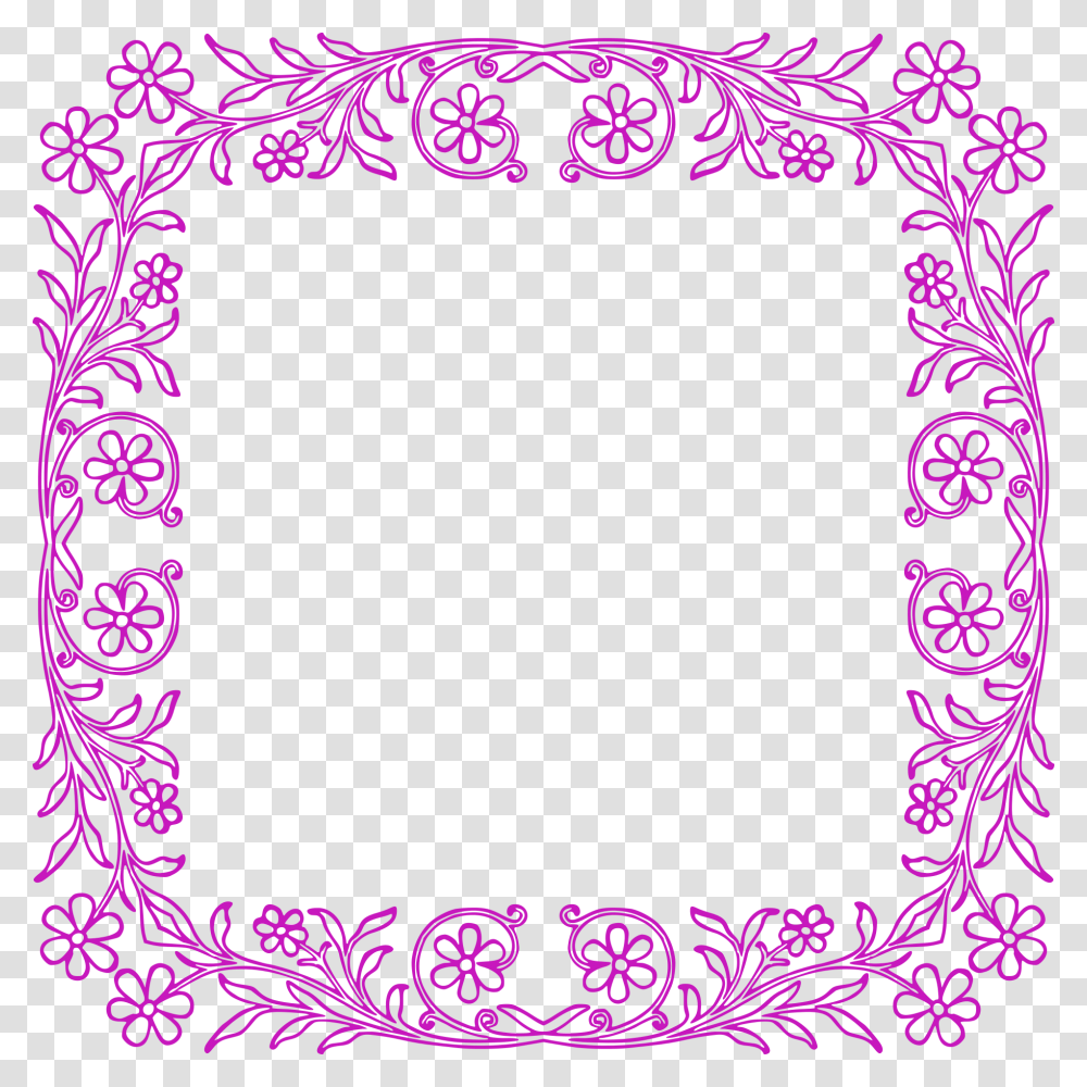 Floral Frame Image, Word, Page, Alphabet Transparent Png