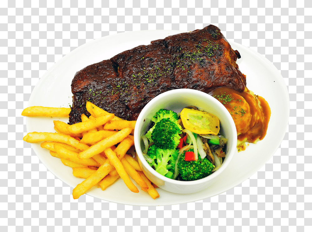 Food Plate Image, Plant, Broccoli, Vegetable, Steak Transparent Png