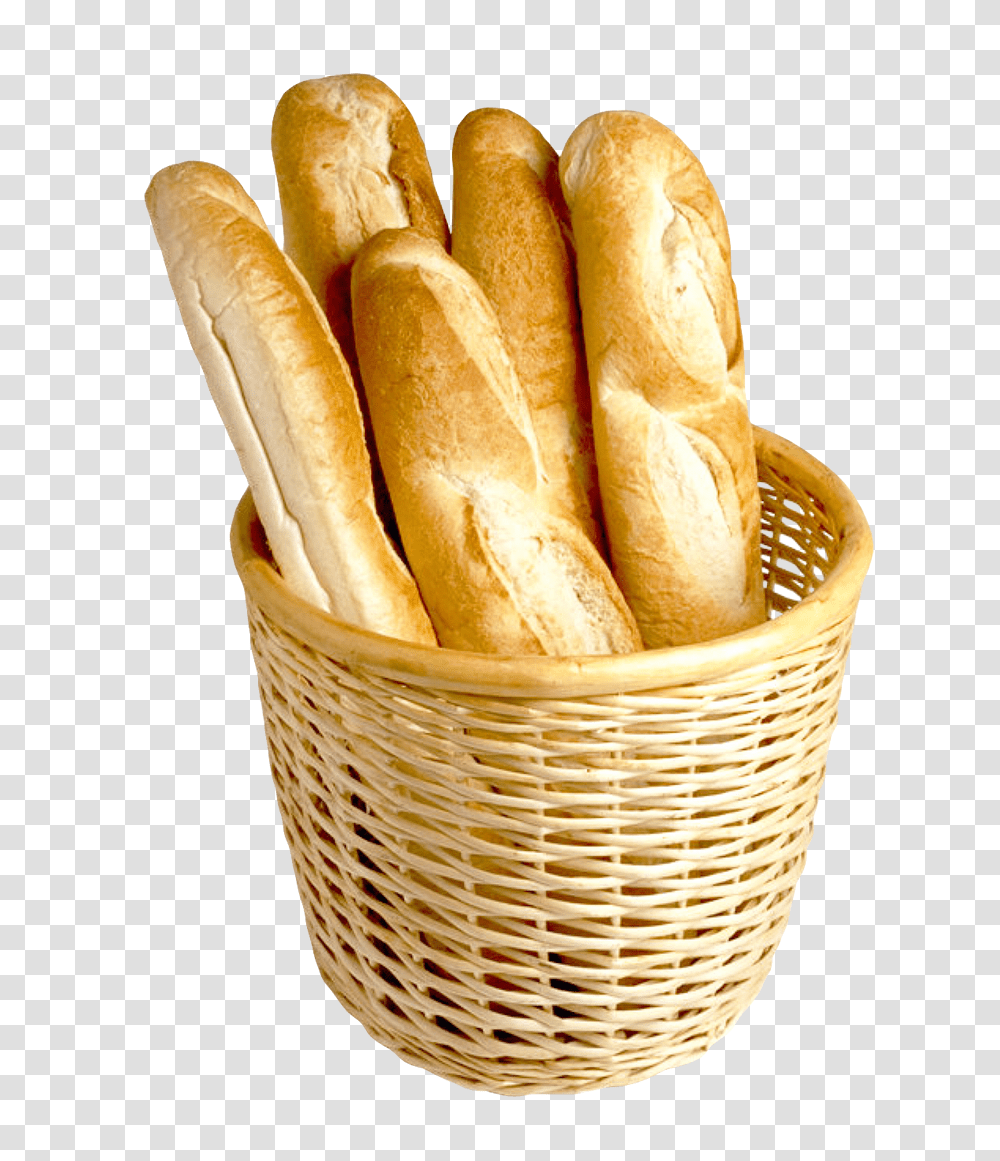 French Bread In Basket Image, Food, Bakery, Shop, Bun Transparent Png