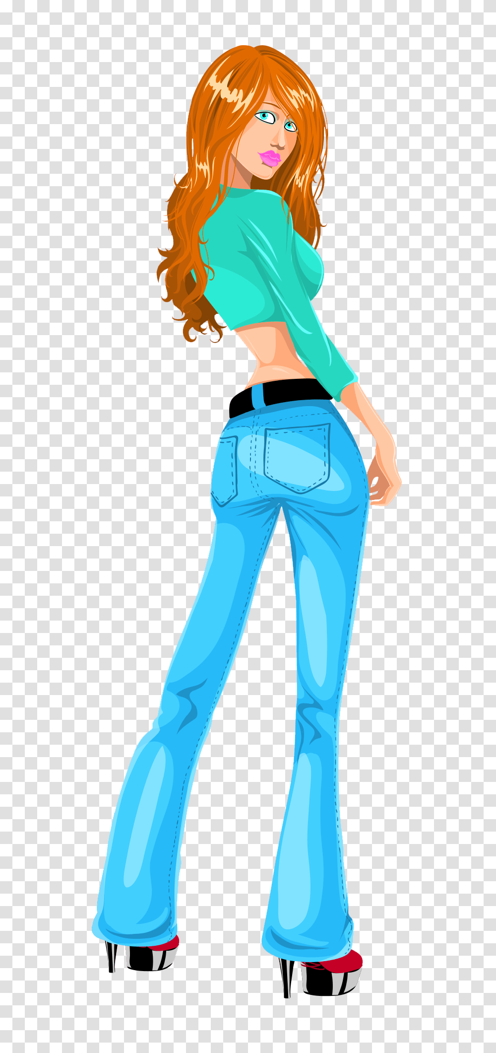 Girl Standing Vector Image, Pants, Person, Female Transparent Png