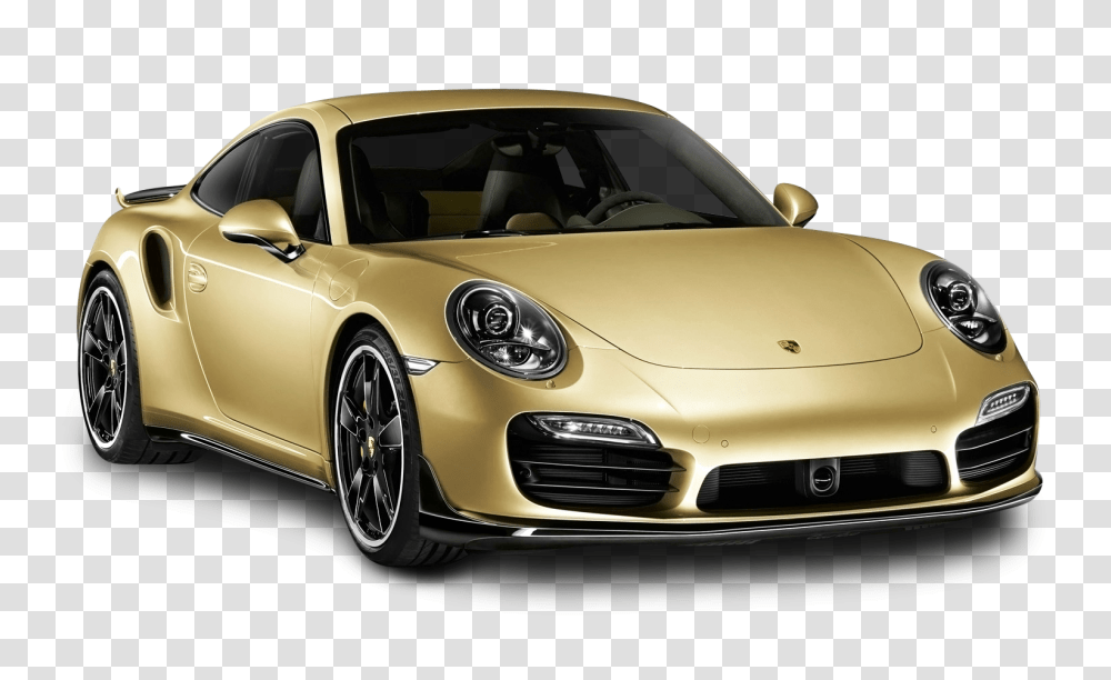 Gold Porsche 911 Turbo Aerokit Car Image, Vehicle, Transportation, Sports Car, Tire Transparent Png