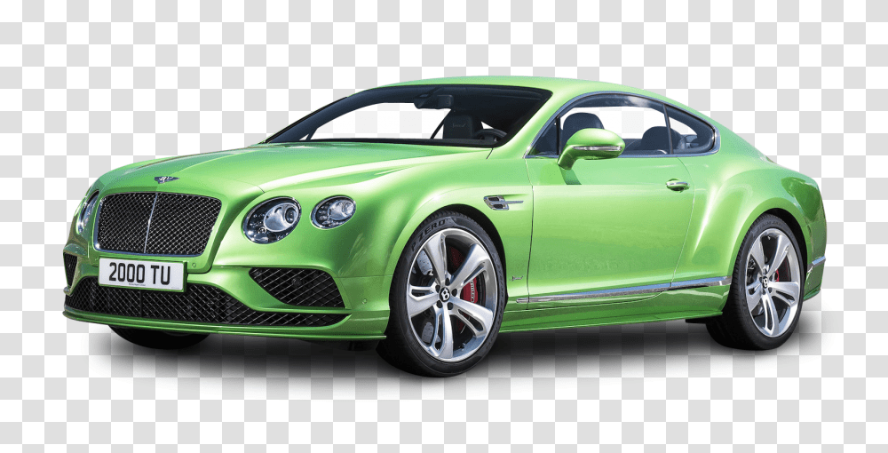 Green Bentley Continental GT4 Car Image, Vehicle, Transportation, Wheel, Machine Transparent Png