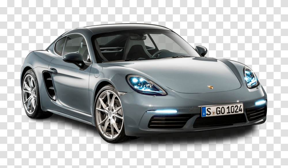 Grey Porsche 718 Cayma Car Image, Vehicle, Transportation, Automobile, Tire Transparent Png