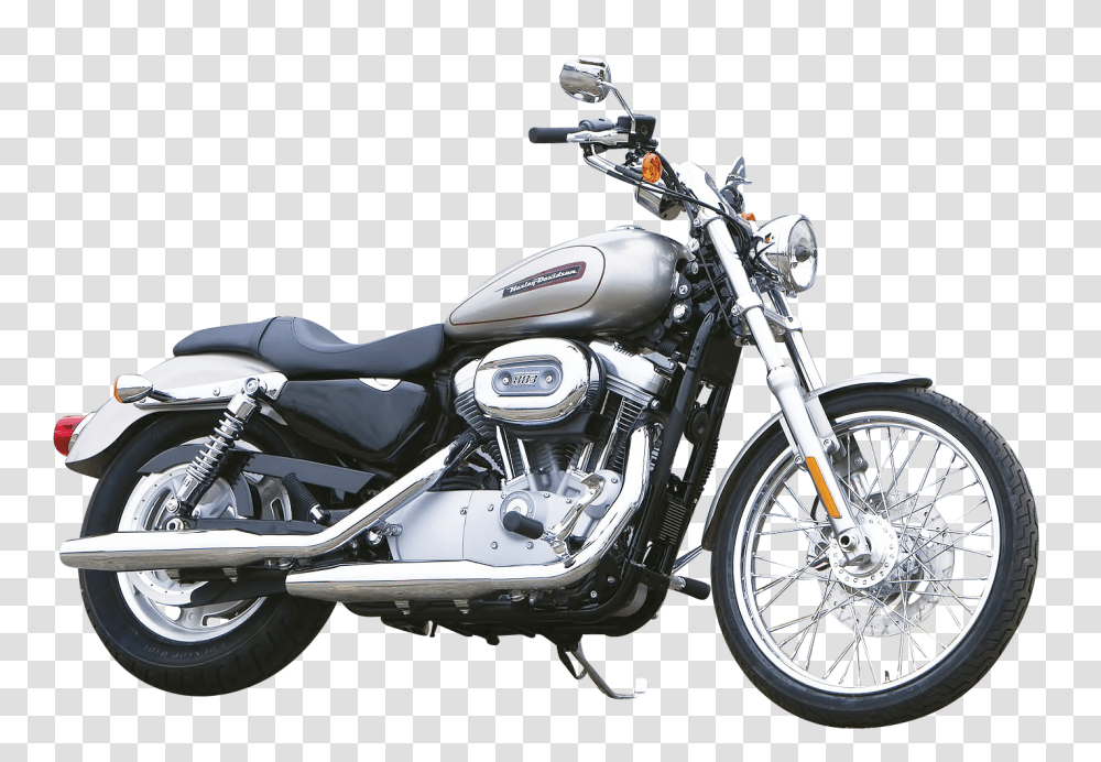 Harley Davidson Silver Motorcycle Bike Image, Transport, Vehicle, Transportation, Wheel Transparent Png