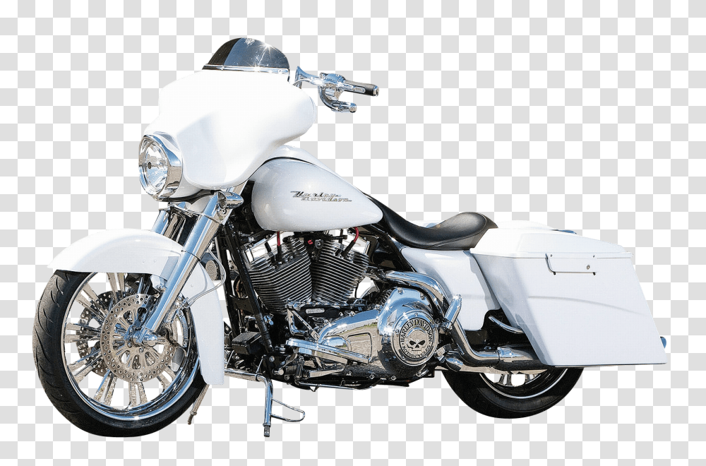 Harley Davidson White Motorcycle Bike Image, Transport, Vehicle, Transportation, Machine Transparent Png