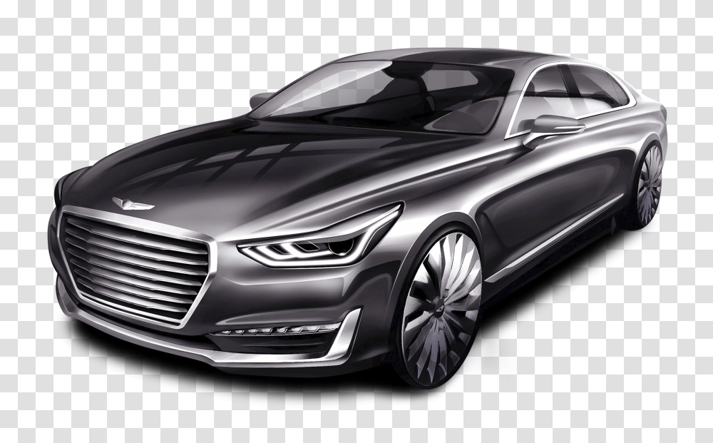 Hyundai Genesis G90 Gray Car Image, Vehicle, Transportation, Automobile, Sedan Transparent Png