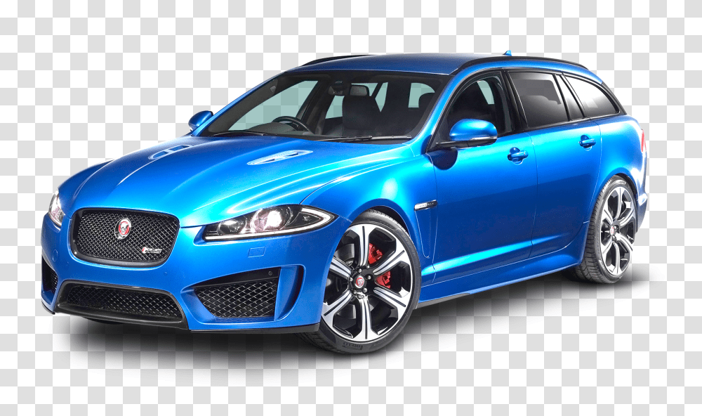 Jaguar XFR Sportbrake Blue Car Image, Vehicle, Transportation, Automobile, Sedan Transparent Png