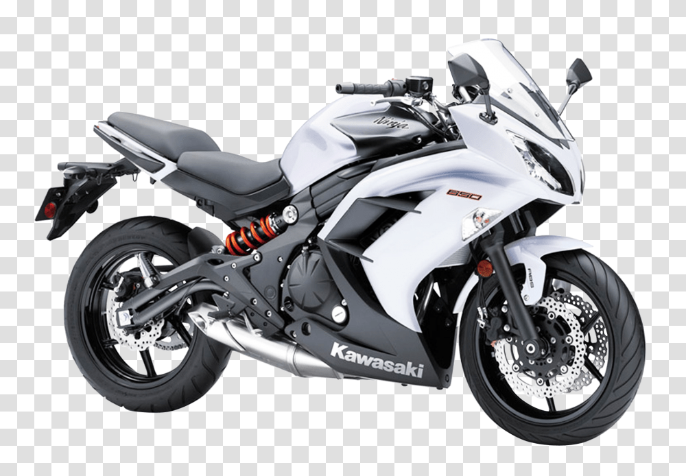 Kawasaki Ninja 650 White Sport Motorcycle Bike Image, Transport, Vehicle, Transportation, Wheel Transparent Png