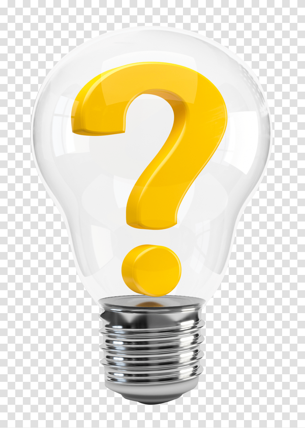 Light Bulb With Question Mark Image, Lightbulb Transparent Png