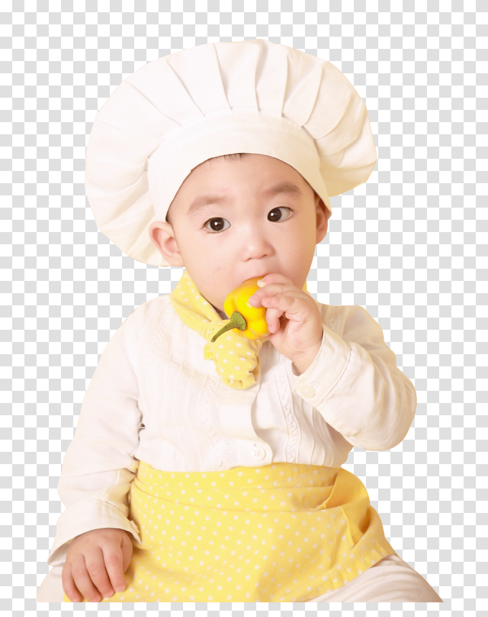 Little Cute Child In Costume Of Cook Image, Person, Apparel, Bonnet Transparent Png