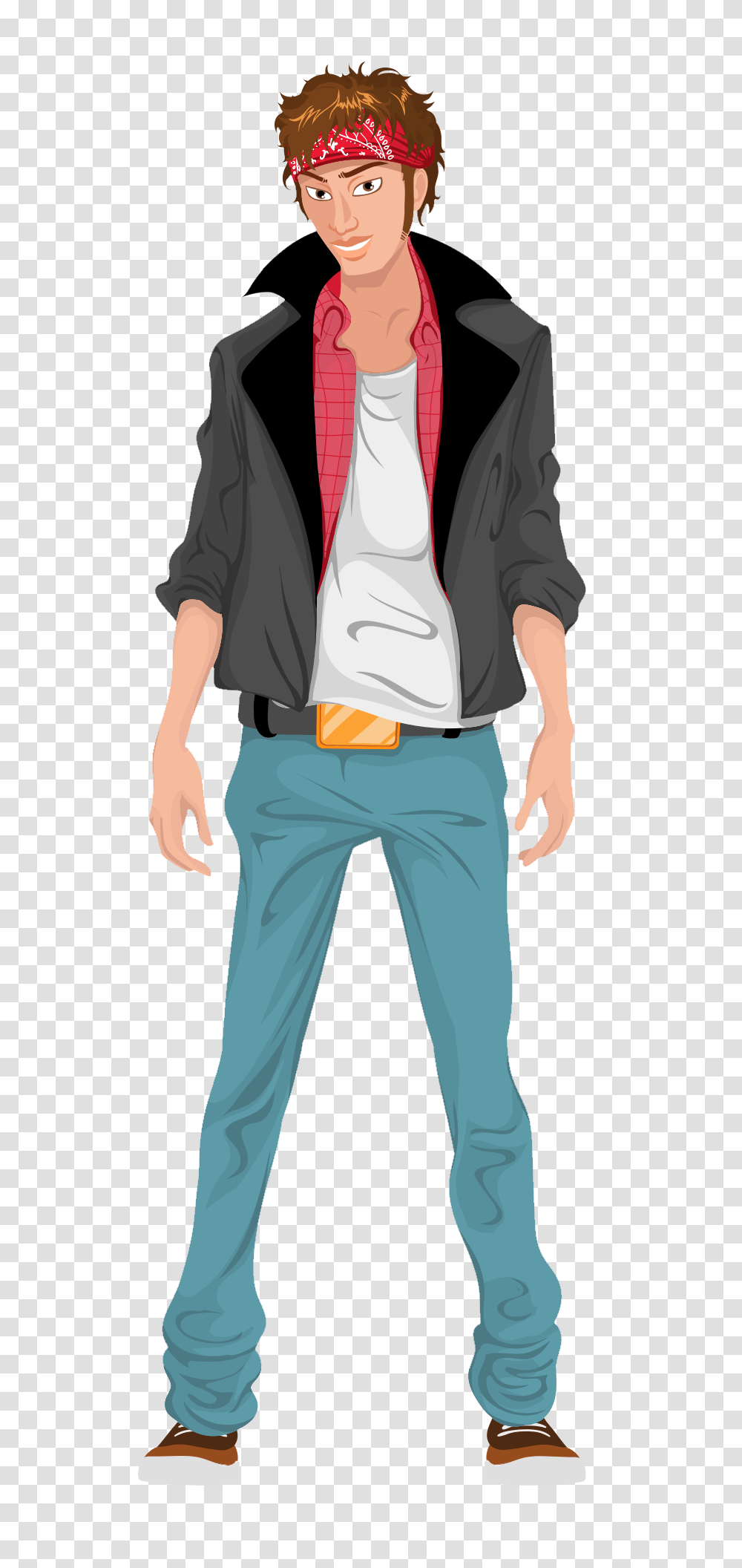 Man Standing Vector Image, Person, Sleeve, Pants Transparent Png