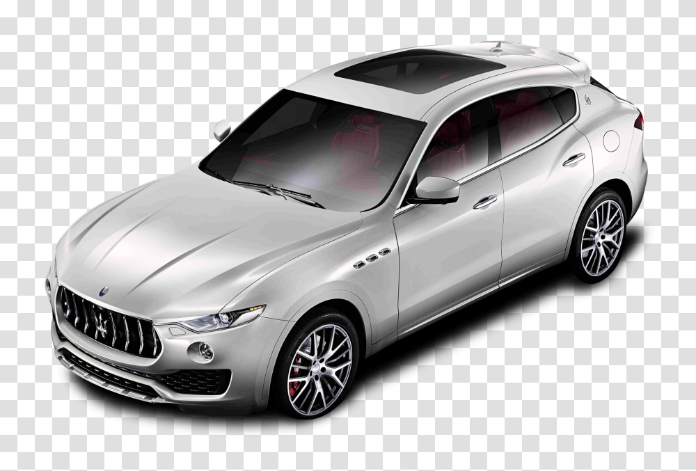 Maserati Levante White Car Image, Vehicle, Transportation, Sedan, Alloy Wheel Transparent Png