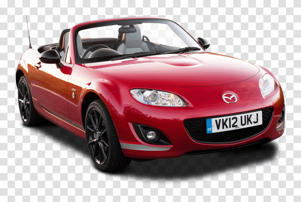 Mazda MX 5 Kuro Red Car Image, Vehicle, Transportation, Automobile, Windshield Transparent Png
